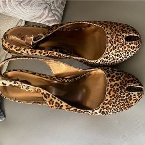 Leopard Sling Back Pump